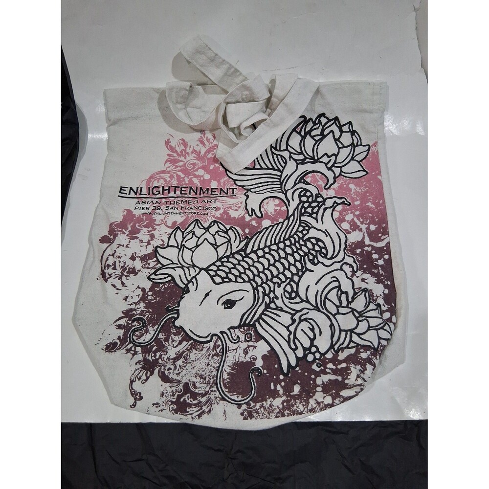 Enlightenment Koi Fish Canvas Tote